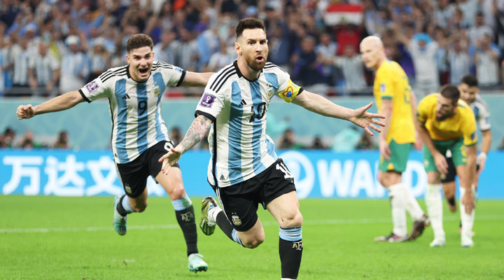 Messi Scores, Argentina Beats Australia 2-1 At World Cup