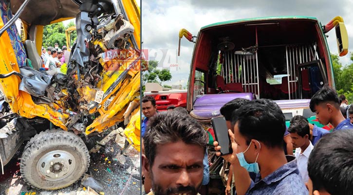 গোপালগঞ্জে বাস-ট্রাকের মুখোমুখি সংঘর্ষ, নিহত ১