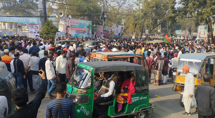 ব‌রিশালে বিএন‌পির বিভাগীয় সমাবেশের পাশেই আ. লীগের শা‌ন্তি সমাবেশ