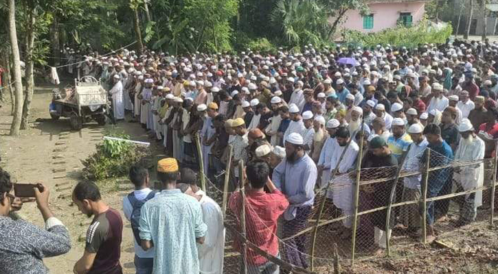 তোফাজ্জলের জানাজায় মানুষের ঢল, বাবা-মায়ের কবরের পাশেই দাফন 