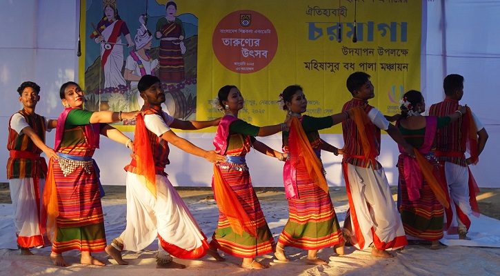 হাজংদের চরমাগা উপলক্ষে ‘মহিষাসুর বধ পালা’ মঞ্চায়ন